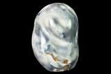 Free-Standing, Polished Blue and White Agate - Madagascar #140379-1